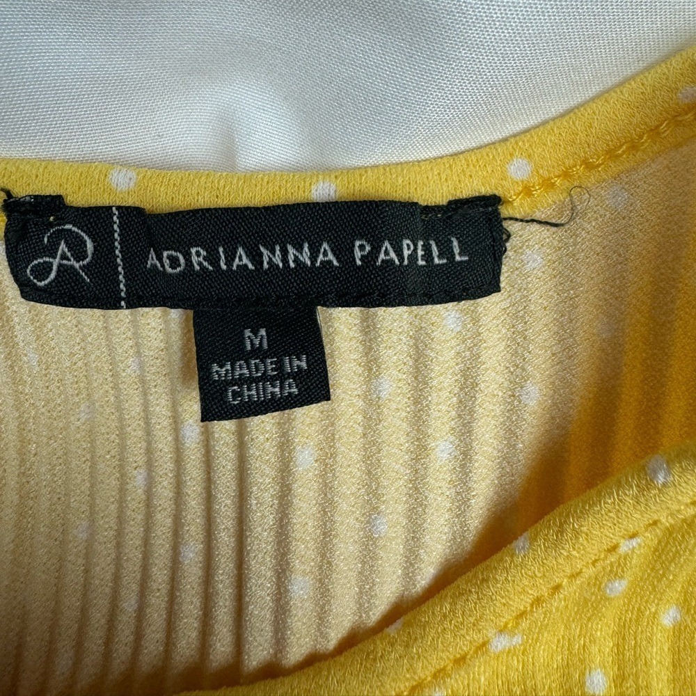 Adrianna Papell Women's Pleated Double Sleeve Knit Top Size M - Picture 6 of 7